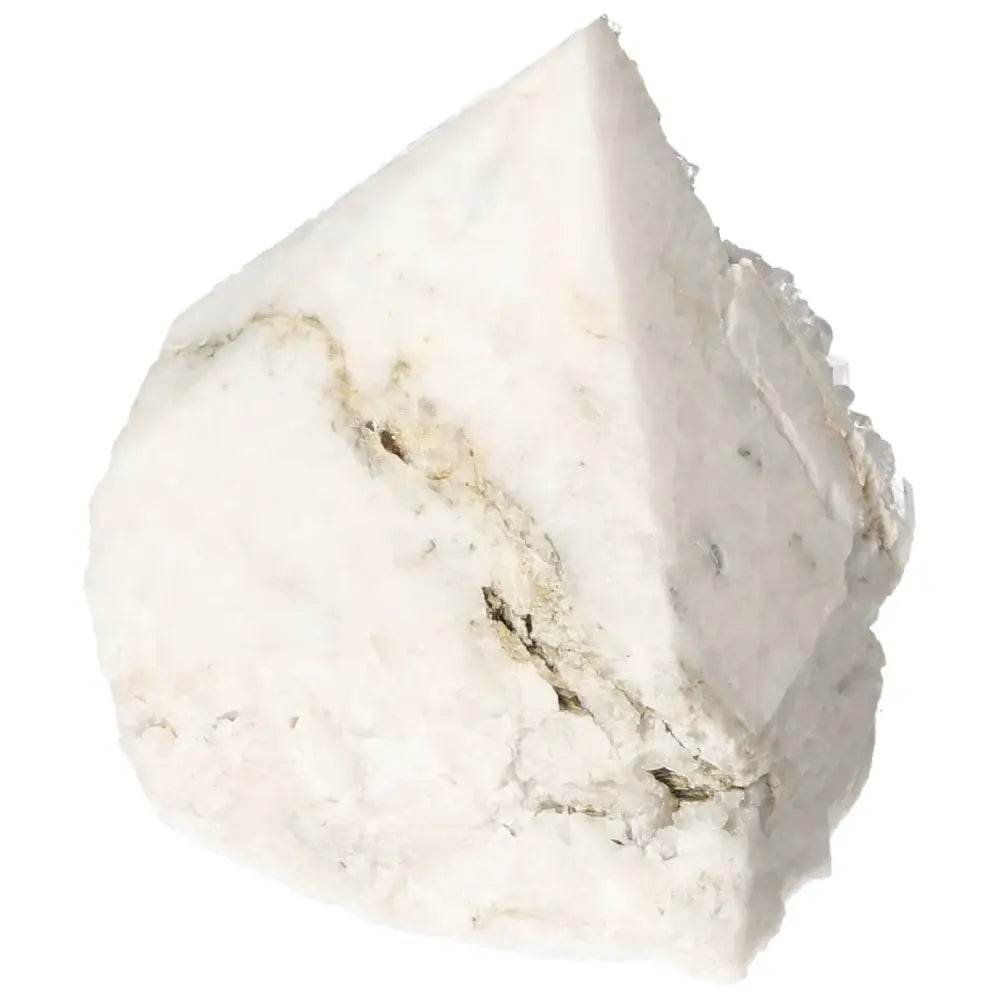 Polished Milky Quartz Point by Sylvia Crystals, premium quality stone known for purifying and harmonizing energy.