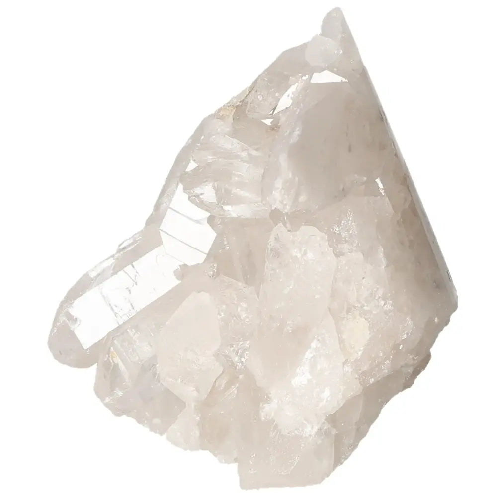 Polished Milky Quartz Point crystal, premium quality from Sylvia Crystals, known for its elegance and purifying properties.