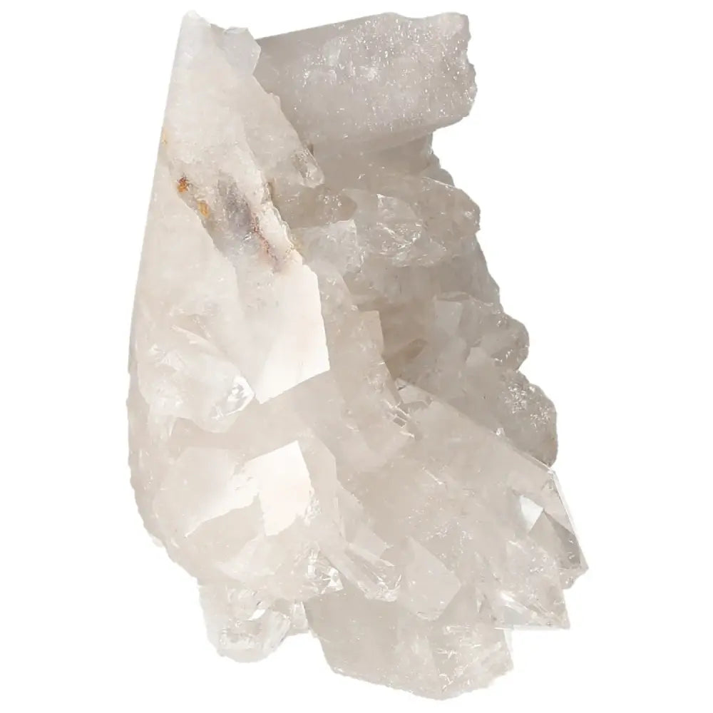Polished milky quartz point by Sylvia Crystals, known for cleansing and purity, showcasing timeless elegance in crystal form.