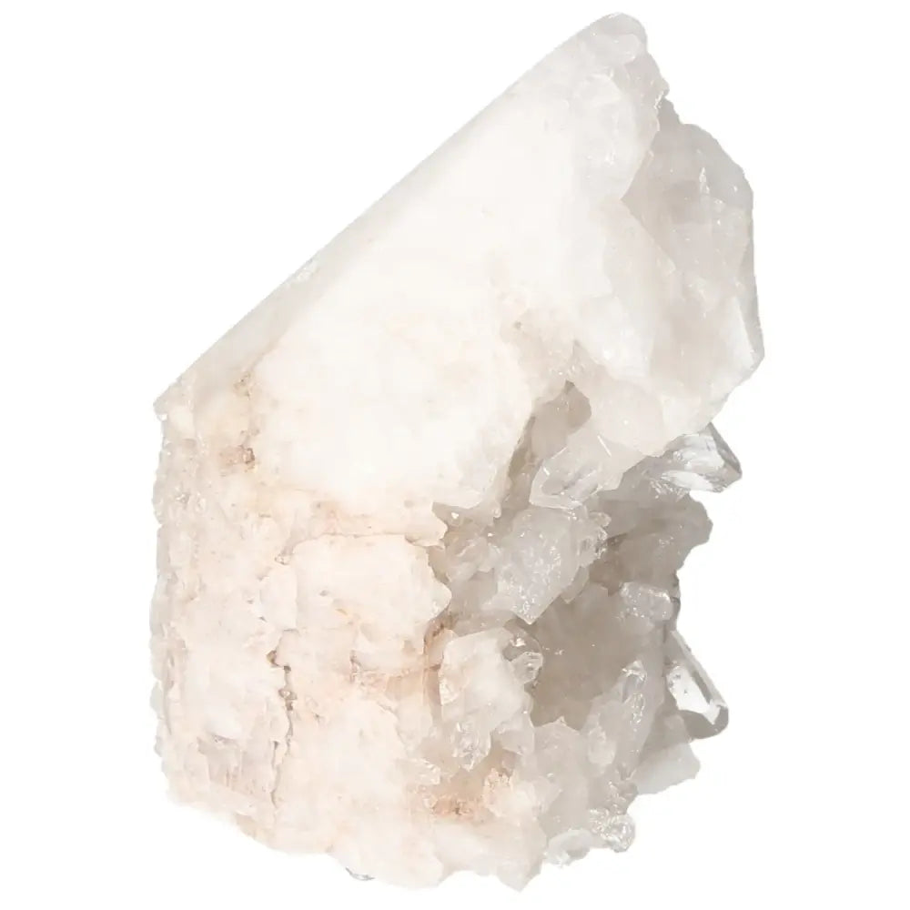Polished Milky Quartz Point from Sylvia Crystals, showcasing premium craftsmanship and energy harmonization properties.