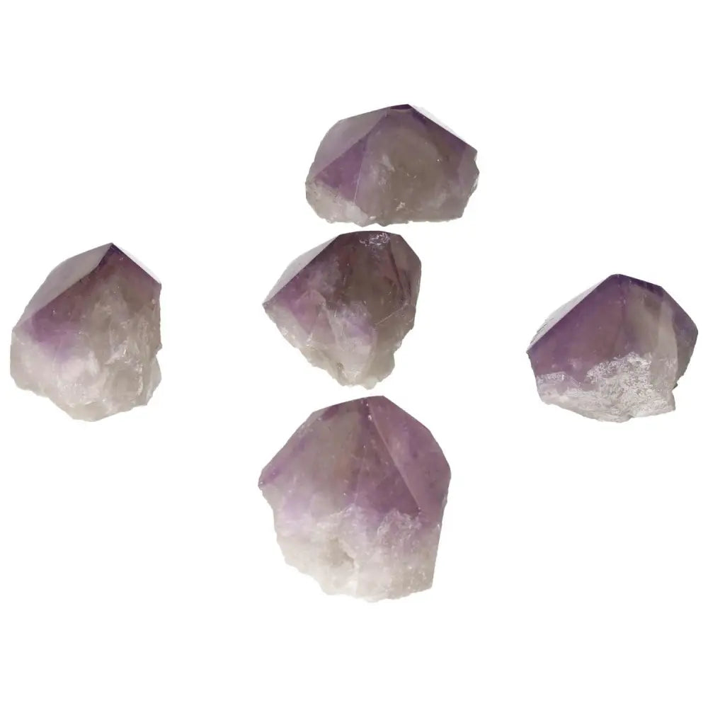 Polished Point Amethyst M crystals by Sylvia Crystals, featuring premium handpicked amethyst with spiritual elegance and tranquility.