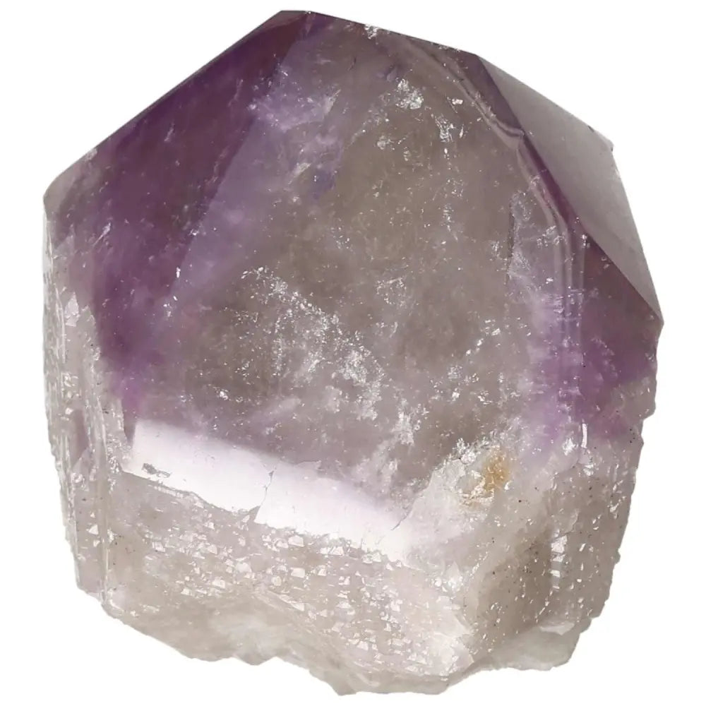 Polished Point Amethyst with vibrant purple hues and a refined finish, showcasing premium quality from Sylvia Crystals.