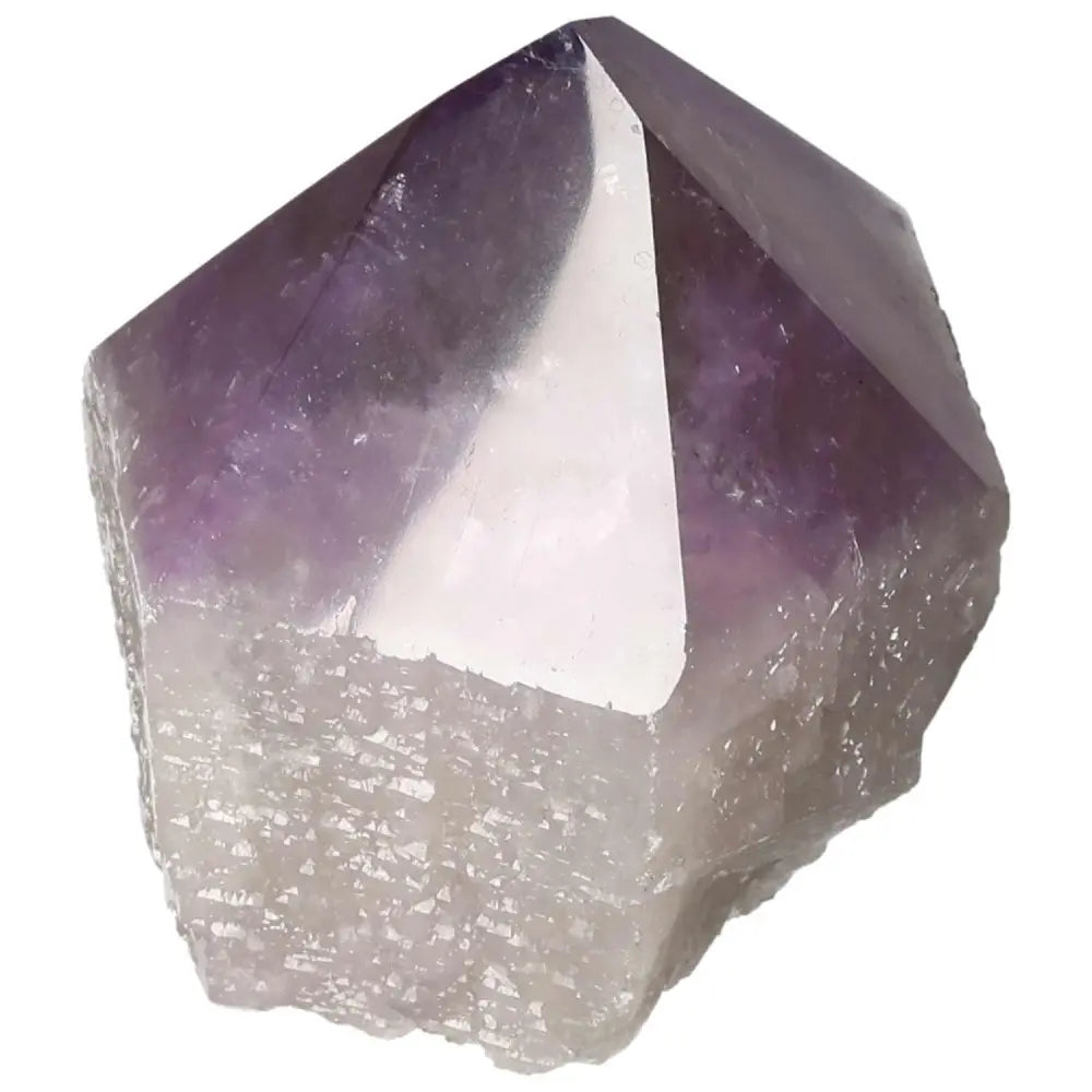 Polished Point Amethyst crystal from Sylvia Crystals, offering tranquility and focus, ideal for reducing stress and enhancing energy.
