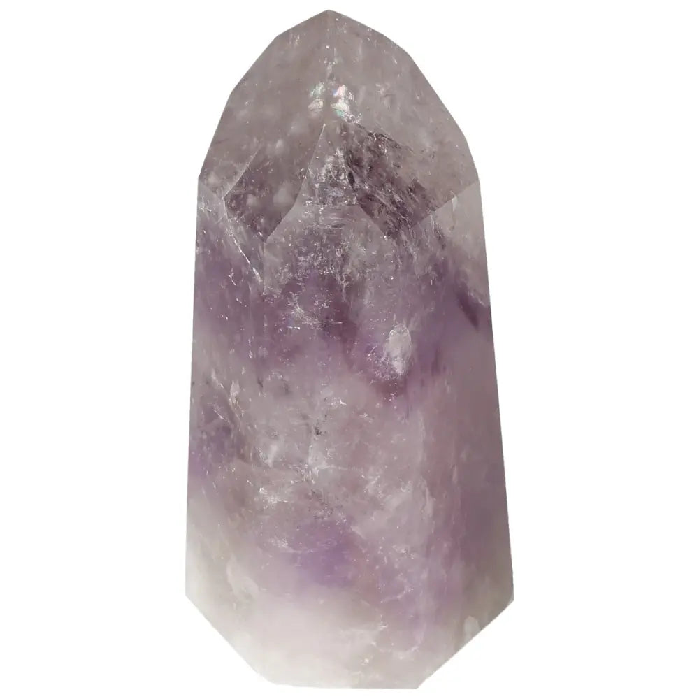Polished Point Amethyst gemstone exhibiting its natural allure and elegance, ideal for luxury and spiritual enhancement from Sylvia Crystals.