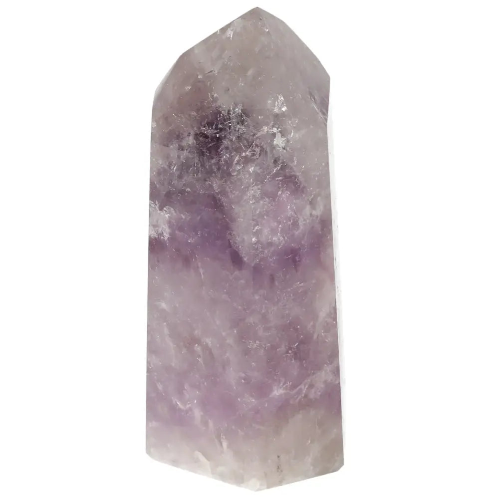 Polished Point Amethyst gemstone from Sylvia Crystals, showcasing refined elegance and spiritual energy flow.