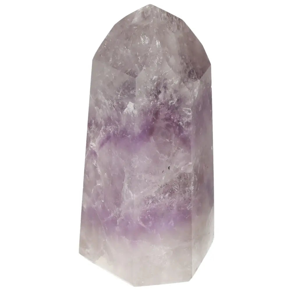 Polished Point Amethyst gemstone from Sylvia Crystals, showcasing refined elegance and spiritual resonance.