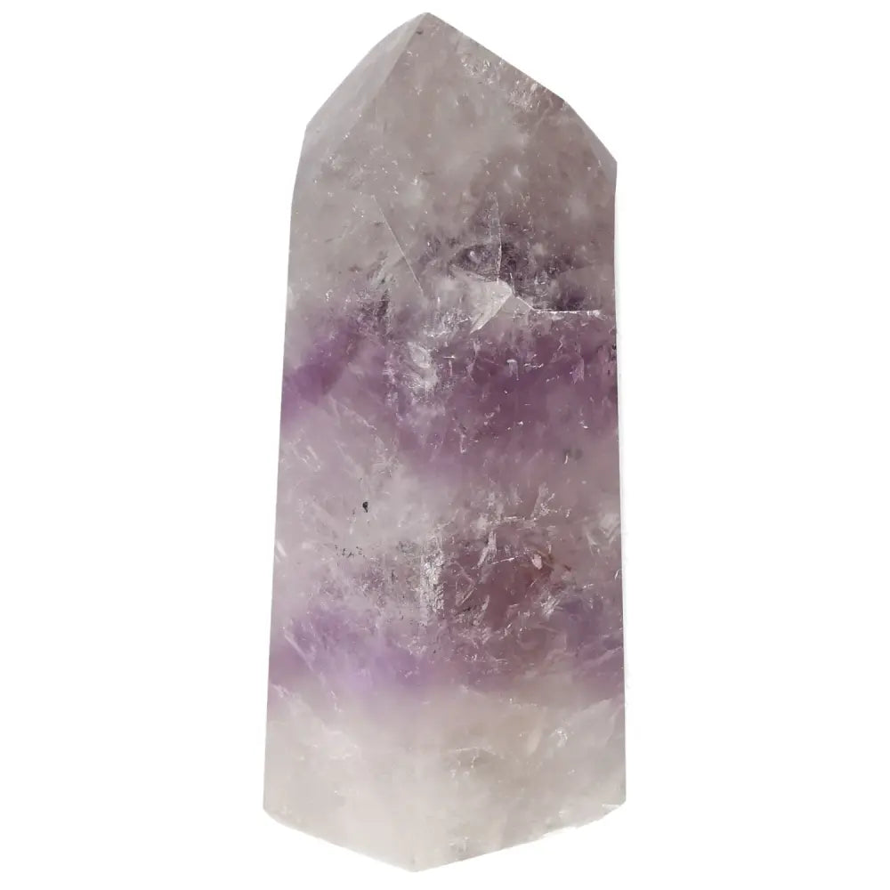 Polished Point Amethyst gemstone from Sylvia Crystals, showcasing refined elegance and spiritual energy flow.