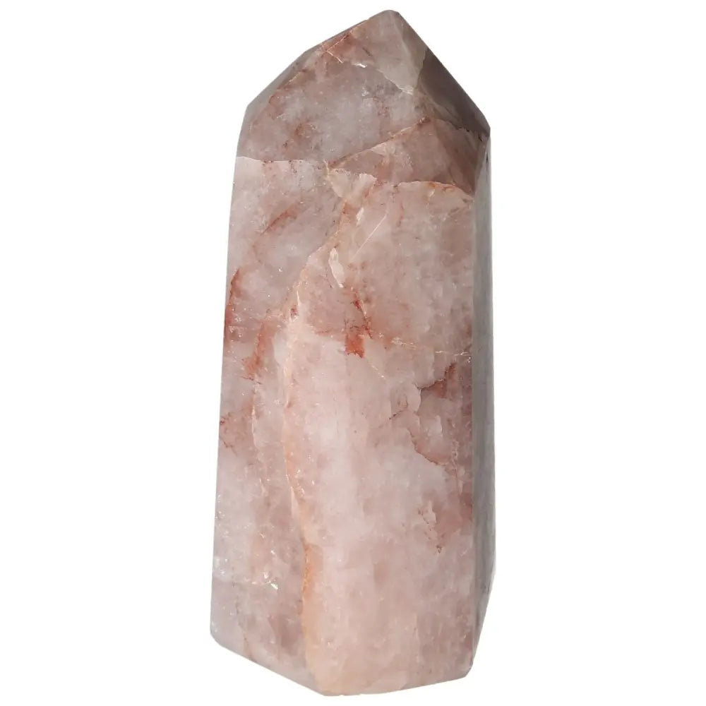 Polished Point Hematoide crystal by Sylvia Crystals, known for its luxury and grounding properties, ideal for spiritual and aesthetic decor.