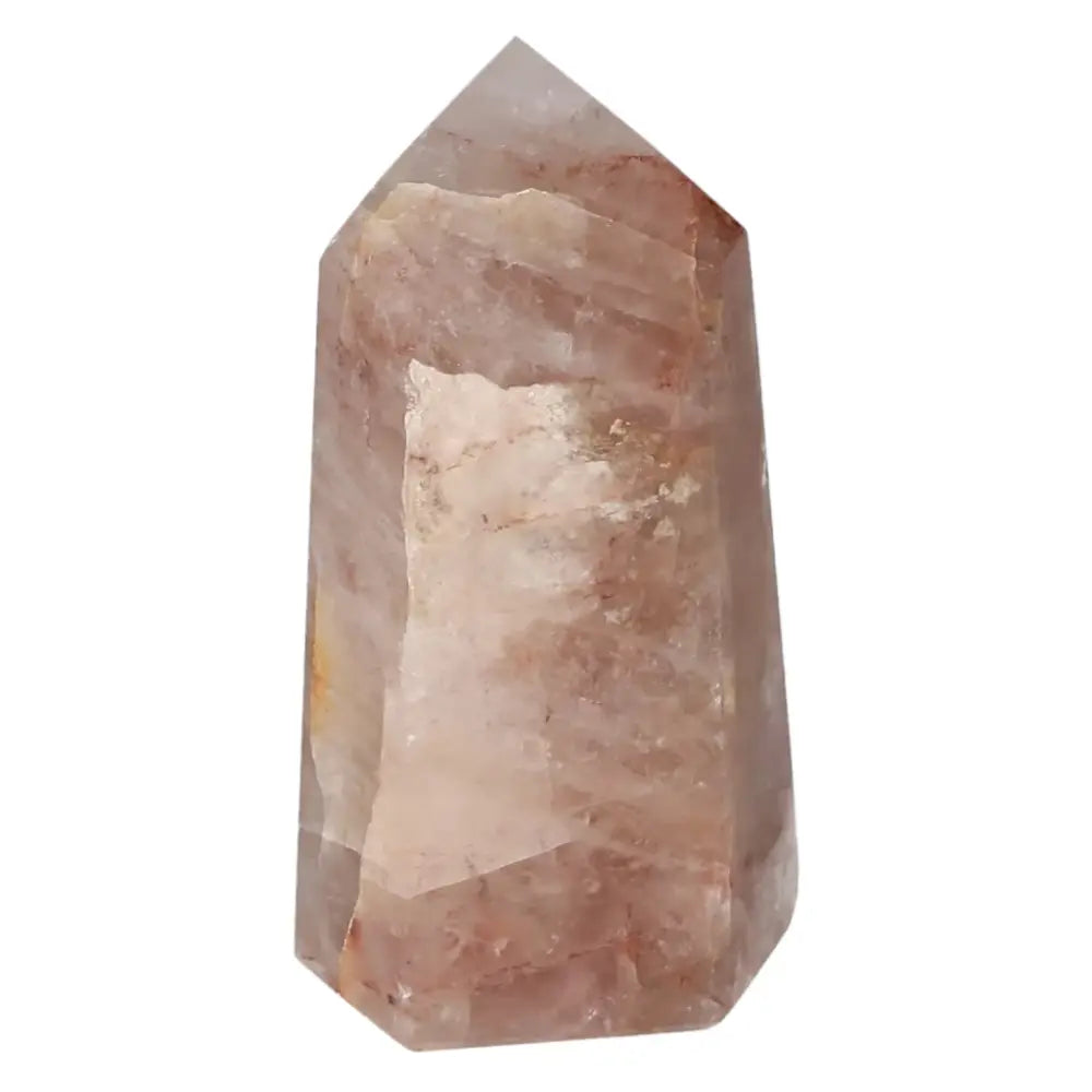 Polished Point Hematoide crystal from Sylvia Crystals, showcasing sleek and refined elegance for spiritual growth and aesthetic allure.