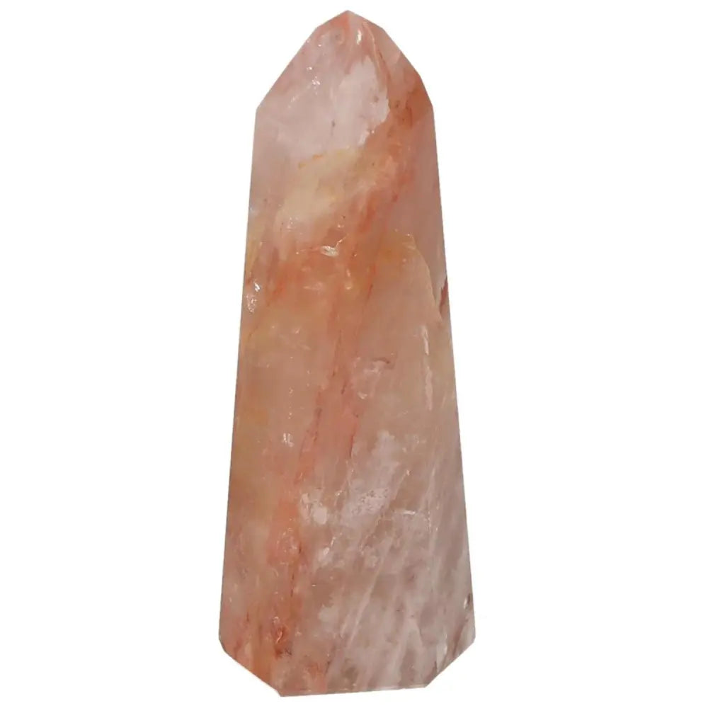 Polished Point Hematoide crystal by Sylvia Crystals, blending spirituality and luxury for grounding and balance.