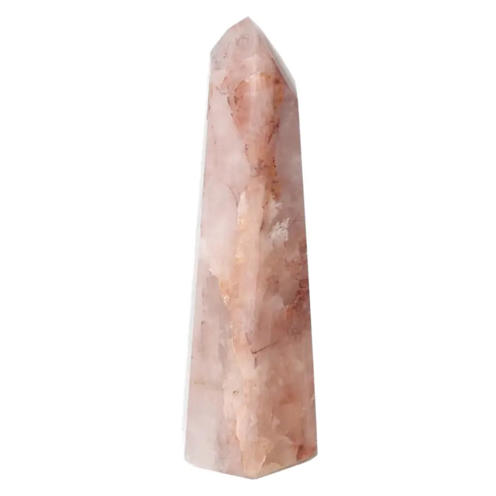 Polished Point Hematoide crystal with captivating hues, epitomizing spirituality and contemporary elegance by Sylvia Crystals.