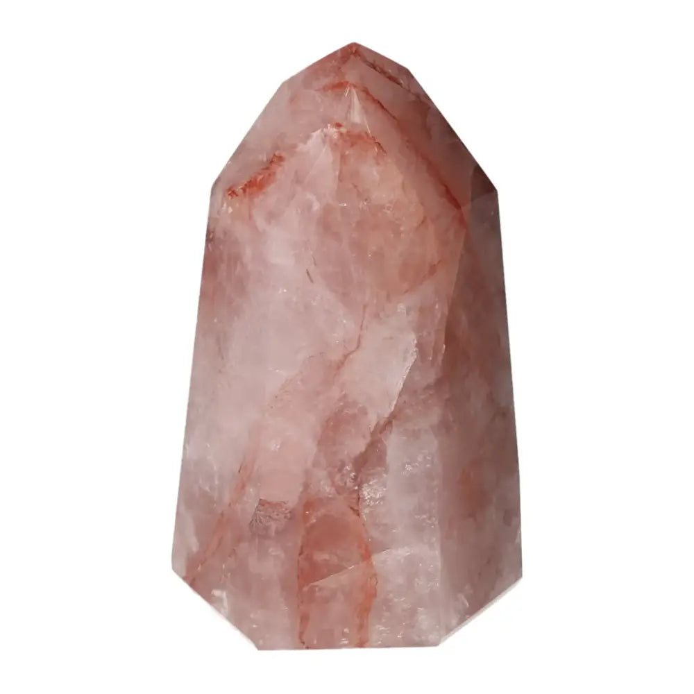 Polished Point Hematoide crystal from Sylvia Crystals, showcasing its natural elegance and spiritual harmony.