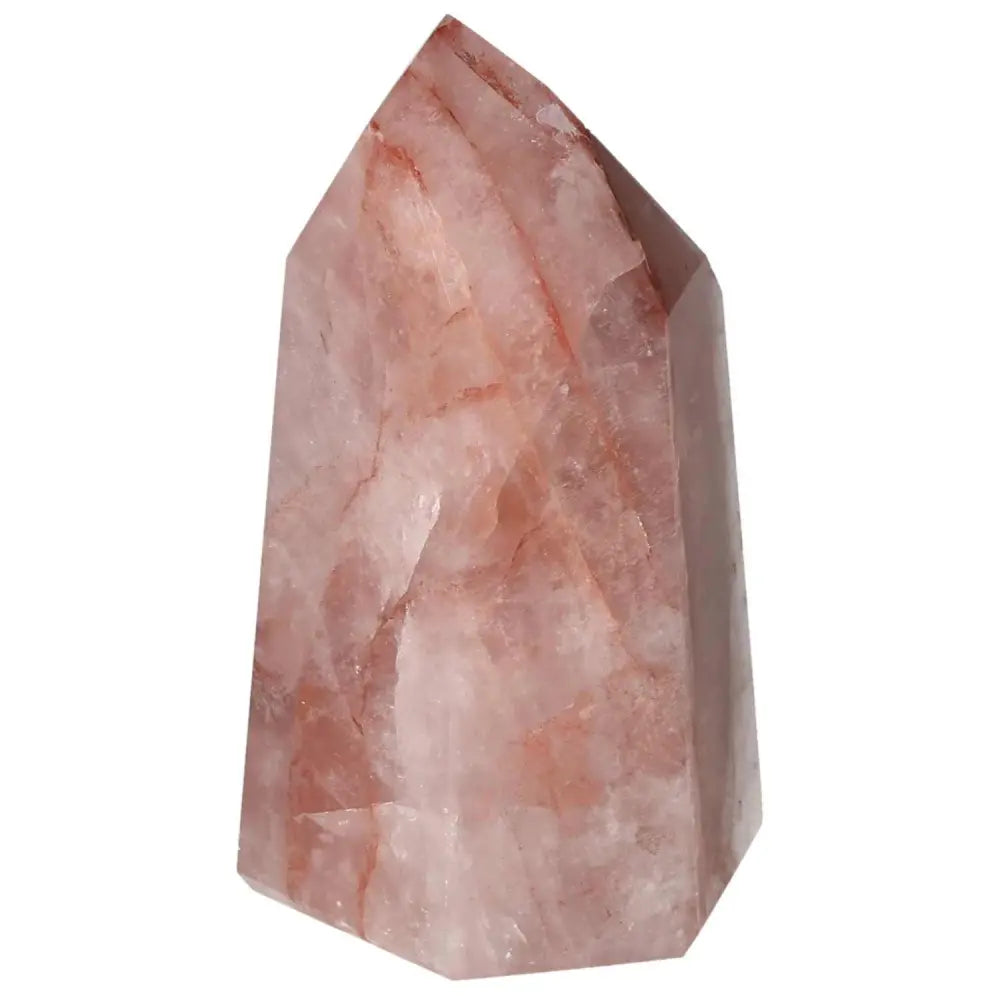 Polished Point Hematoide crystal from Sylvia Crystals, showcasing its elegant design and spiritual essence.