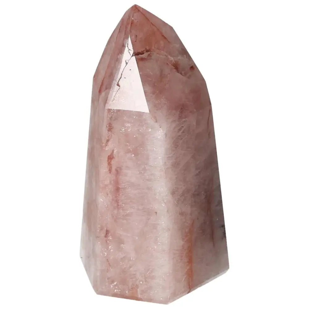 Polished Point Hematoide Crystal from Sylvia Crystals, showcasing elegance and spiritual significance in a refined design.