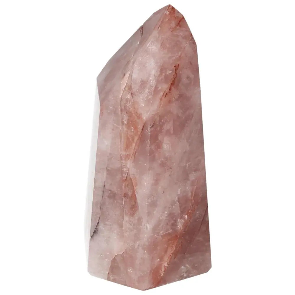 Elegant Polished Point Hematoide crystal from Sylvia Crystals, showcasing natural beauty and spiritual harmony.