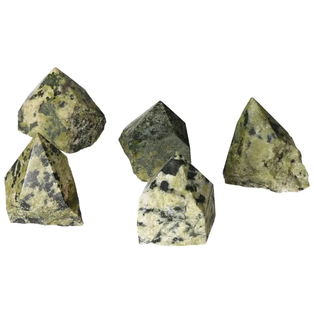 Polished Point Jadeite S gemstones displayed, premium crystals enhancing loyalty and prosperity. Ideal for enduring relationships.