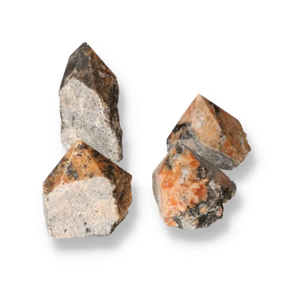 Polished Point Orquidea Calcite M stones by Sylvia Crystals, designed to boost confidence and ambition, handpicked for quality.