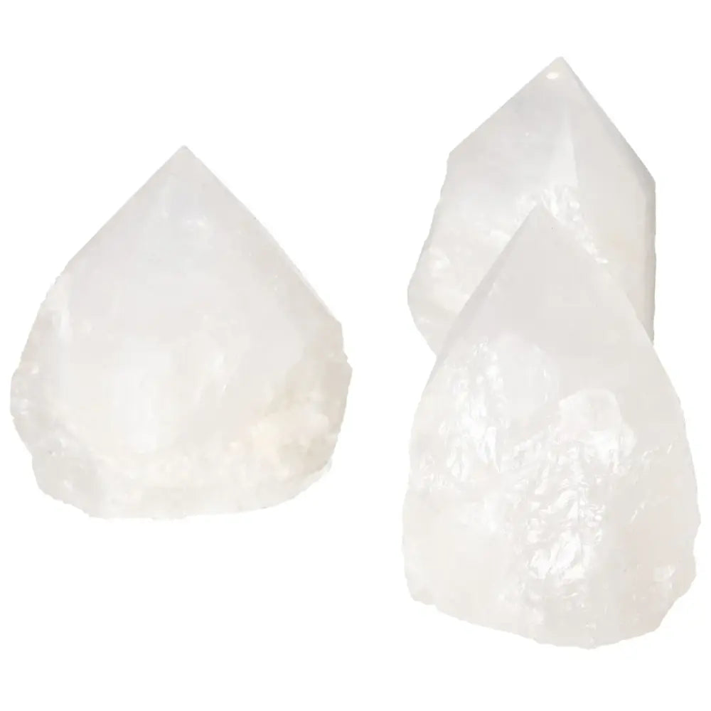 Polished Point Quartz L from Sylvia Crystals, showcasing premium quality and potent purification properties in a harmonious crystal form.