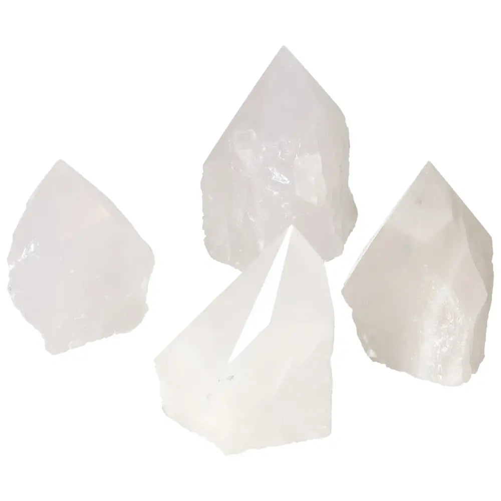 Polished Point Quartz M crystals from Sylvia Crystals, premium handpicked stones for well-being and space purification.