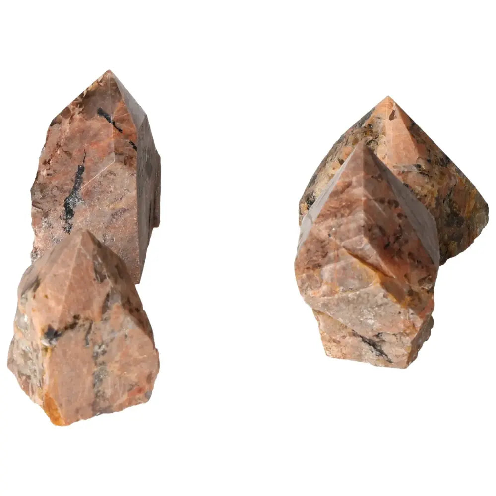 Polished Point Quartz With Feldspar M from Sylvia Crystals, showcasing natural elegance and harmony for creativity and stability.