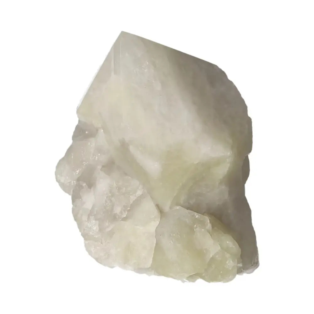 Polished Point Quartz With Sulphur gemstone from Sylvia Crystals, showcasing its luminous quartz and vibrant sulphur details.