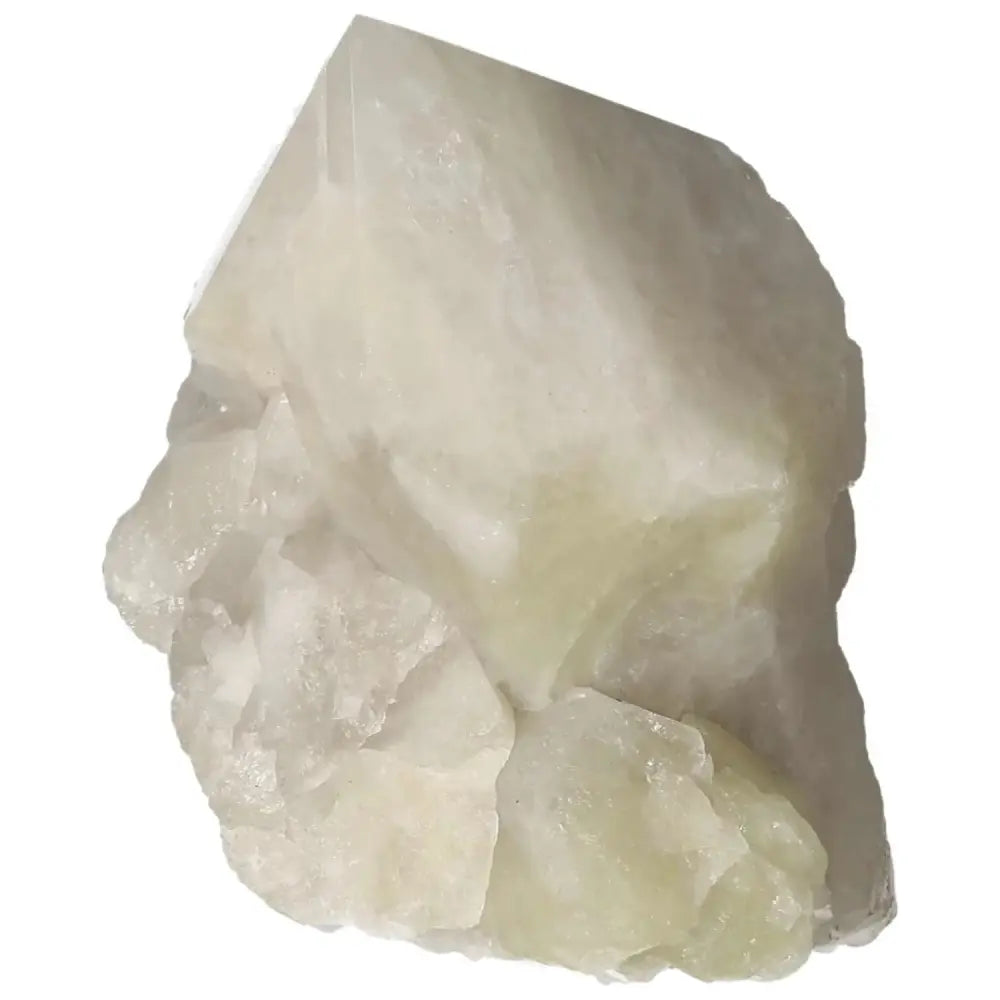 Polished Point Quartz With Sulphur from Sylvia Crystals, showcasing natural quartz luminosity and sulphur energy.