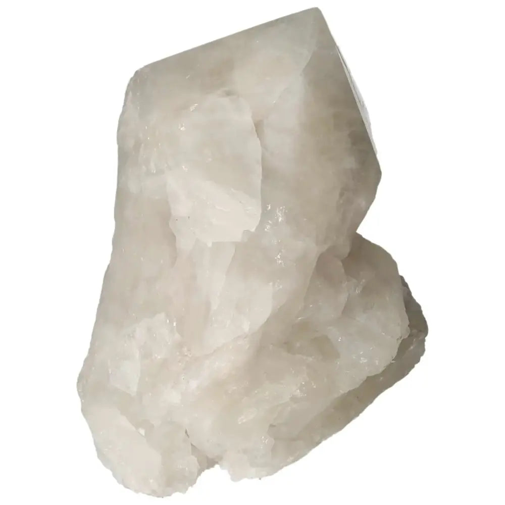 Polished Point Quartz with Sulphur gemstone from Sylvia Crystals, enhancing spiritual wellness with natural luminosity.