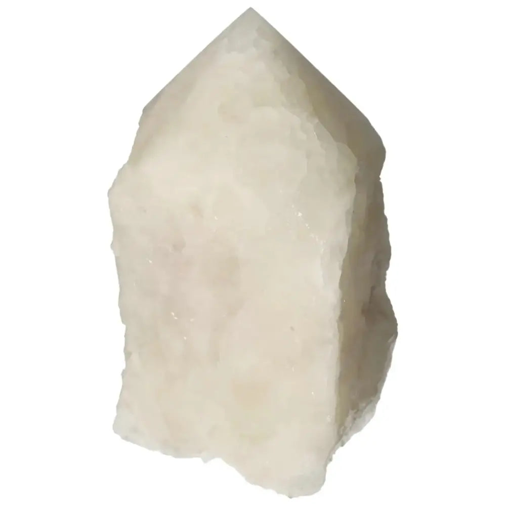 Polished Point Quartz with Sulphur crystal showcasing pristine clarity and vibrant energy for healing and cleansing by Sylvia Crystals.
