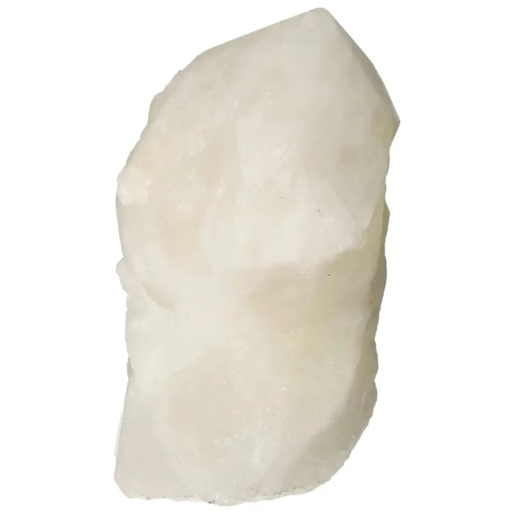 Polished Point Quartz with Sulphur Crystal from Sylvia Crystals, featuring a blend of clear quartz and vibrant sulphur inclusions.