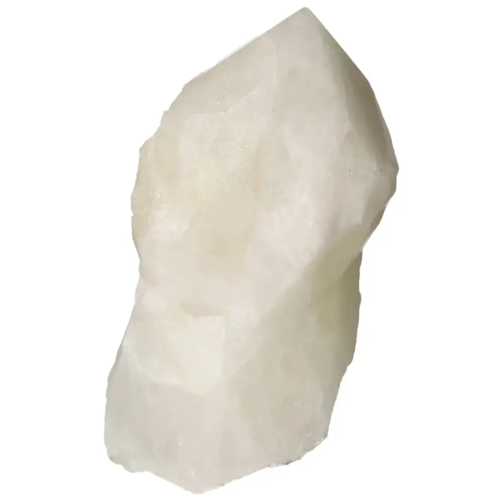 Polished Point Quartz with Sulphur crystal from Sylvia Crystals, featuring clear quartz and vibrant sulphur inclusions for spiritual energy.