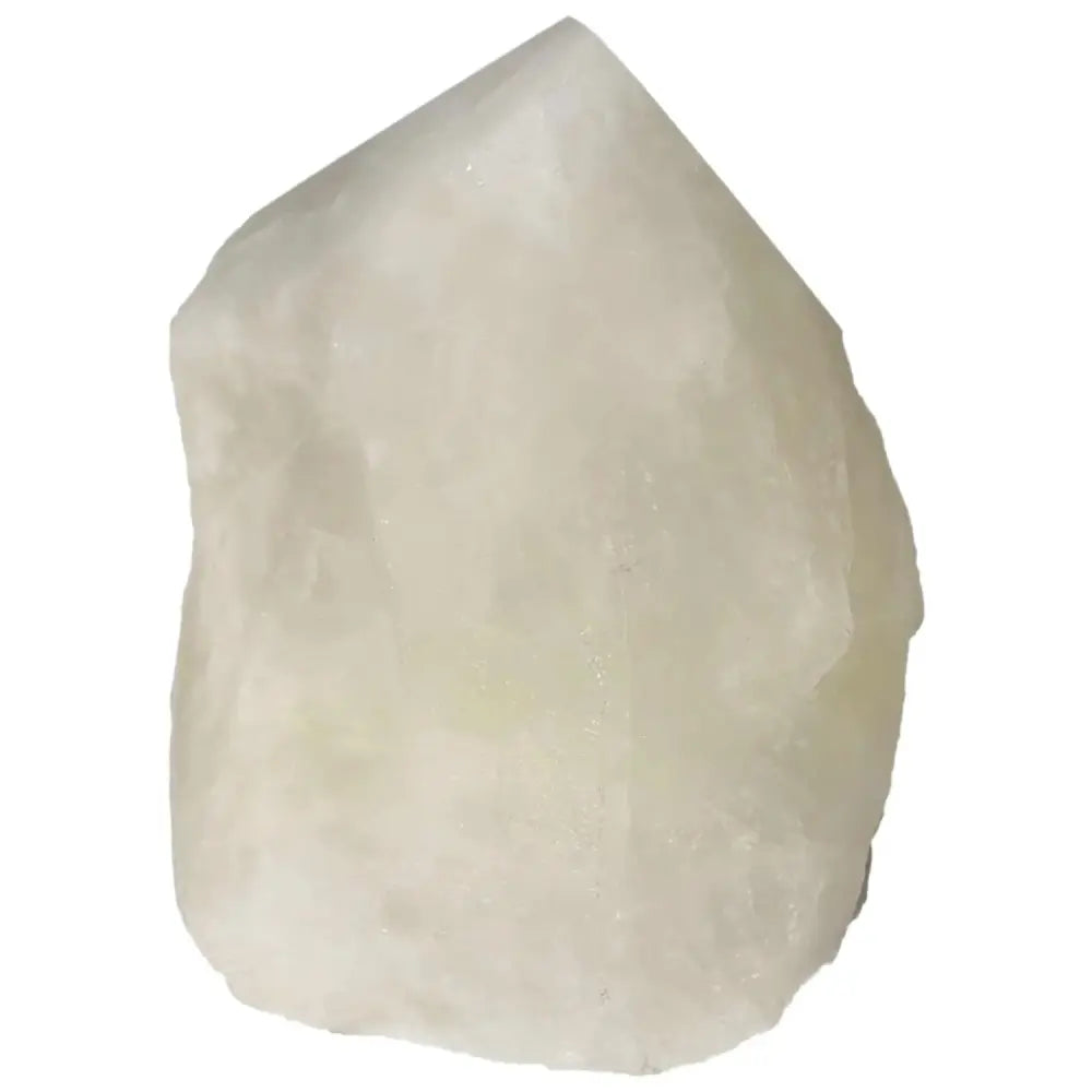 Polished Point Quartz With Sulphur by Sylvia Crystals - premium gemstone for clarity and energy-boosting.