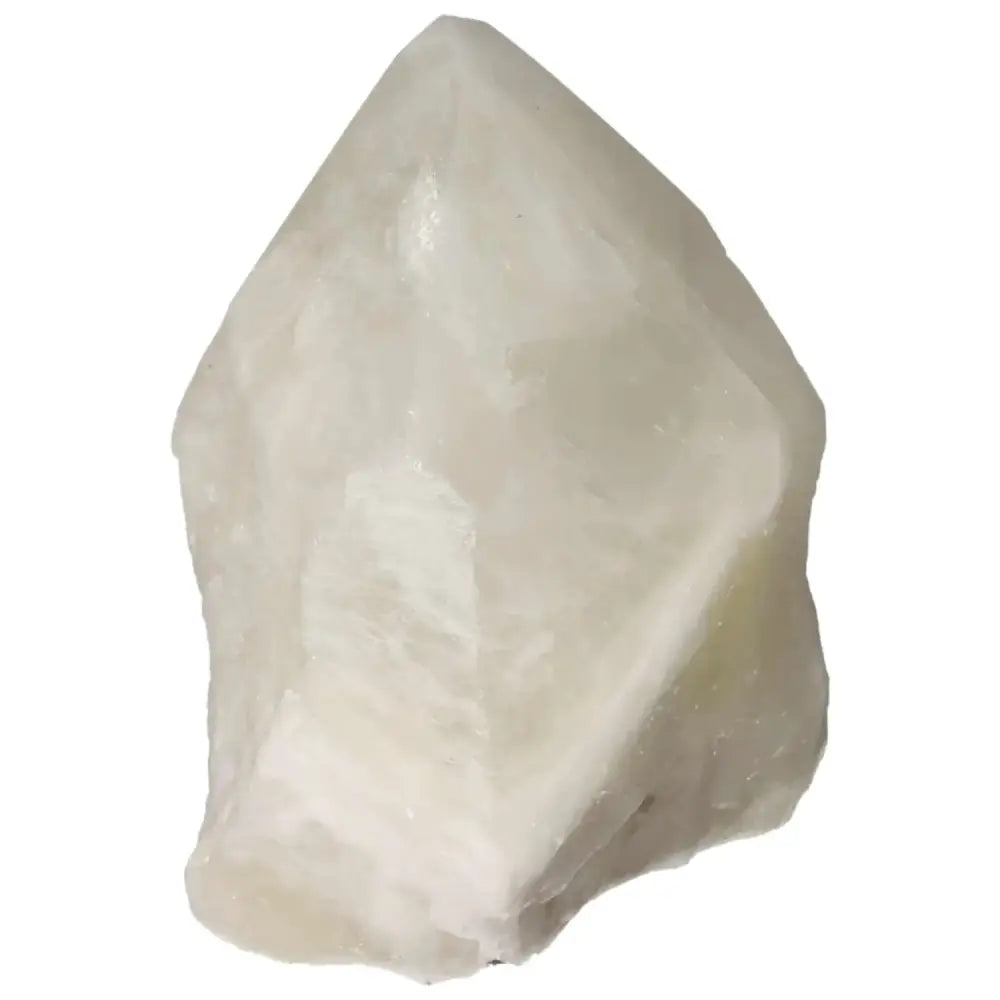 Polished Point Quartz with Sulphur by Sylvia Crystals, showcasing clarity and energy-boosting properties for spiritual development.