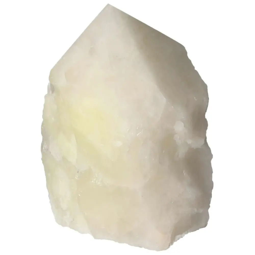 Polished Point Quartz with Sulphur from Sylvia Crystals, showcasing natural beauty and spiritual benefits.