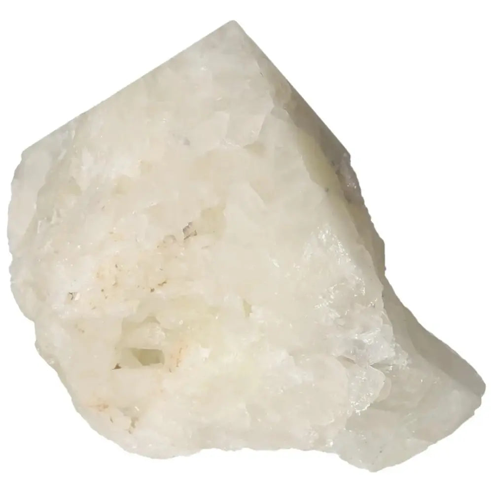 Polished Point Quartz with Sulphur crystal from Sylvia Crystals, showcasing clarity and transformative energy in a premium gemstone.