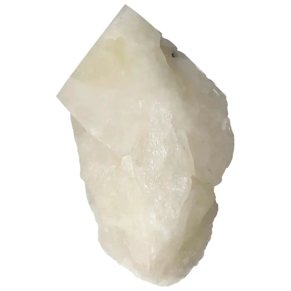 Polished Point Quartz With Sulphur crystal from Sylvia Crystals showcasing clear and yellow hues for spiritual well-being.