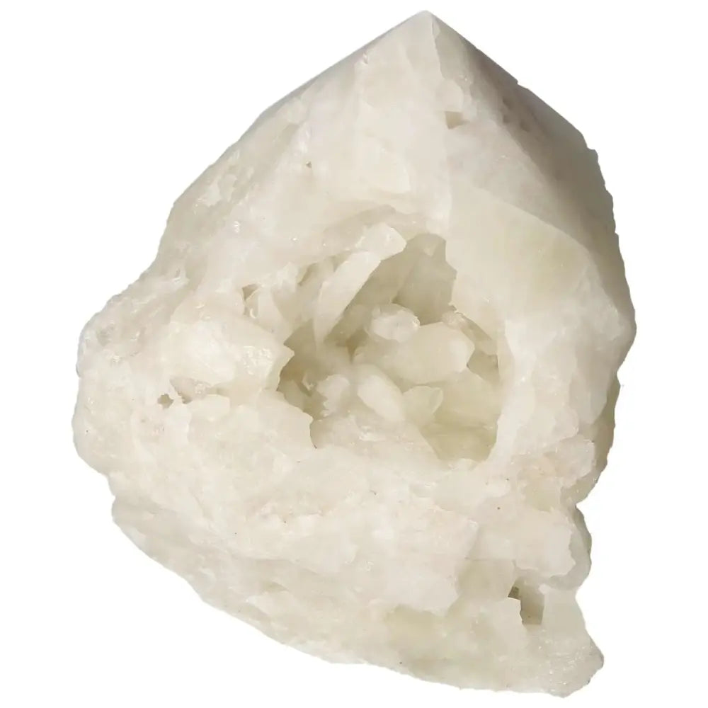 Polished Point Quartz with Sulphur Gemstone from Sylvia Crystals showcasing a radiant blend of clear quartz and vibrant yellow sulphur.