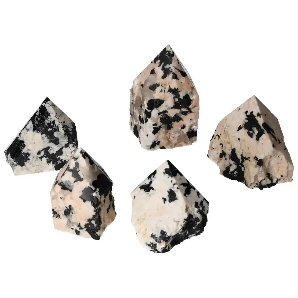 Polished Point Tourmaline with Feldspar M crystals showcasing unique patterns and elegant design, ideal for energy balancing and luxury decor.