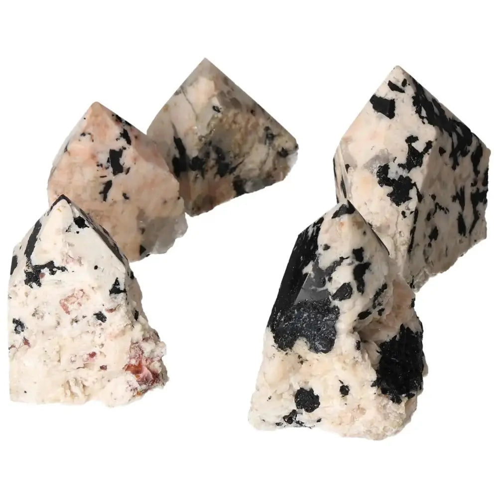 Polished Point Tourmaline with Feldspar S, showcasing vibrant colors and premium craftsmanship by Sylvia Crystals.