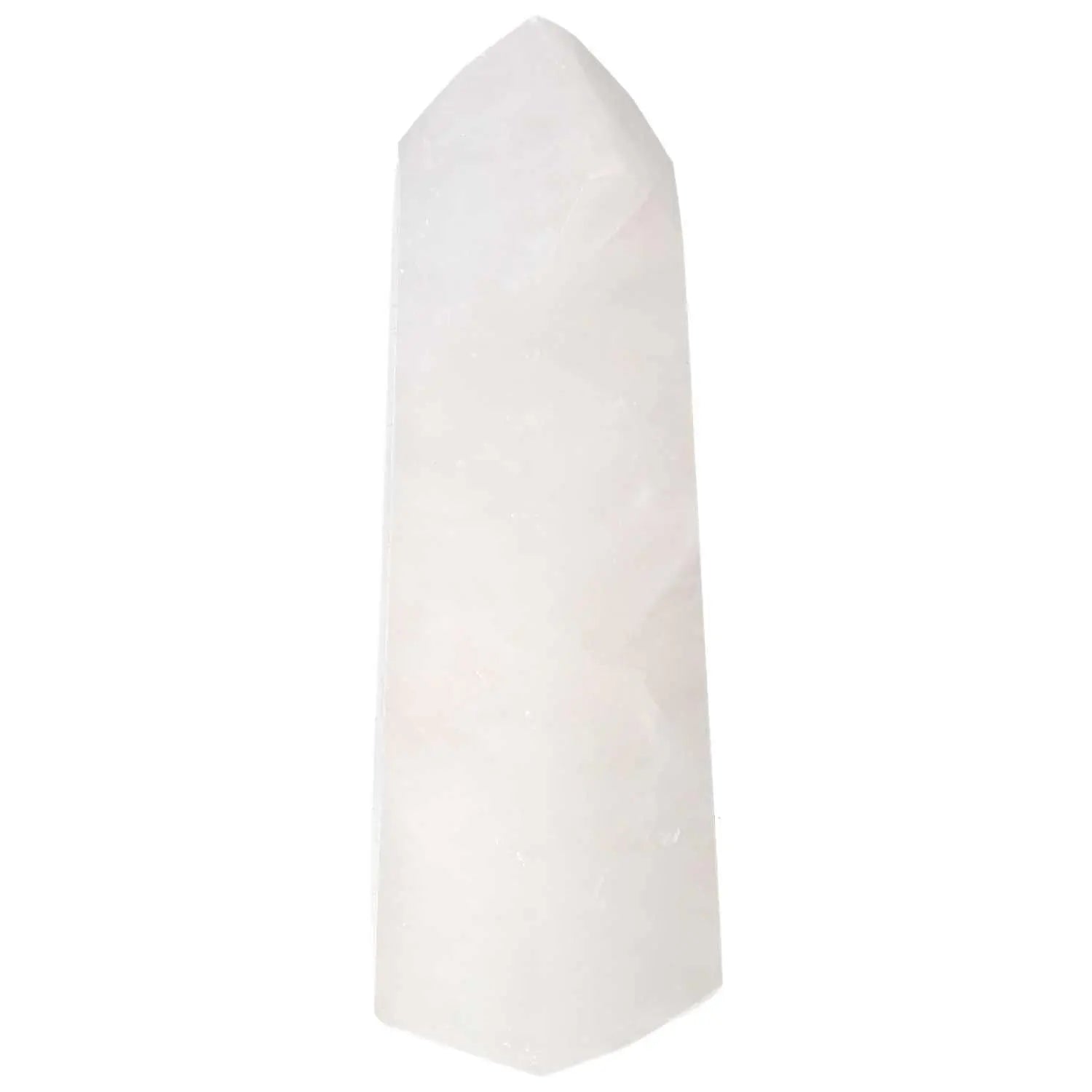 Polished Quartz Milky Obelisk from Sylvia Crystals, featuring premium quality and spiritual energy amplification in white quartz.