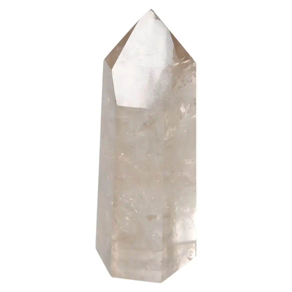 Polished Quartz Smoky Obelisk from Sylvia Crystals, known for grounding and clarity, featuring refined aesthetic and spiritual depth.
