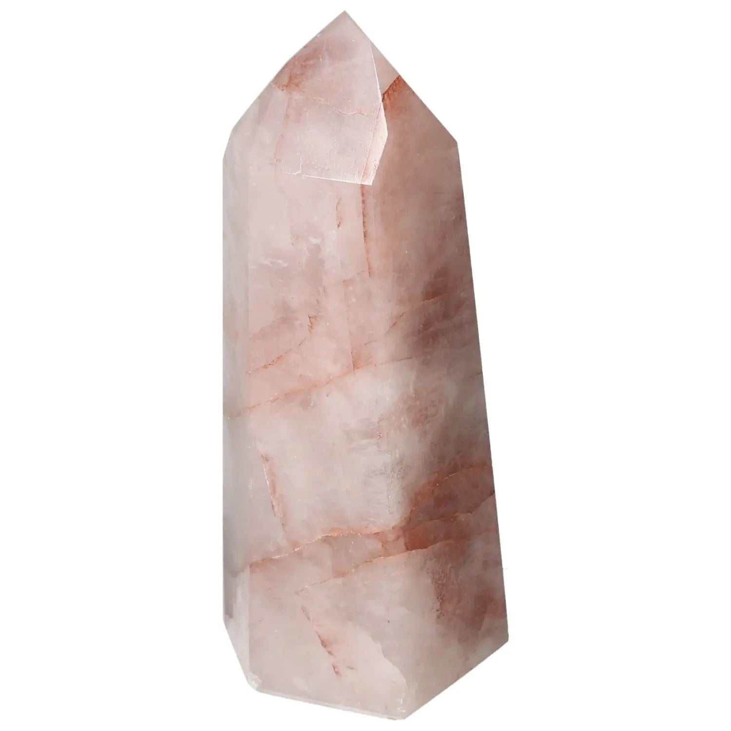 Polished Quartz Witch Hematite Obelisk from Sylvia Crystals, a luxury spiritual energy conduit.