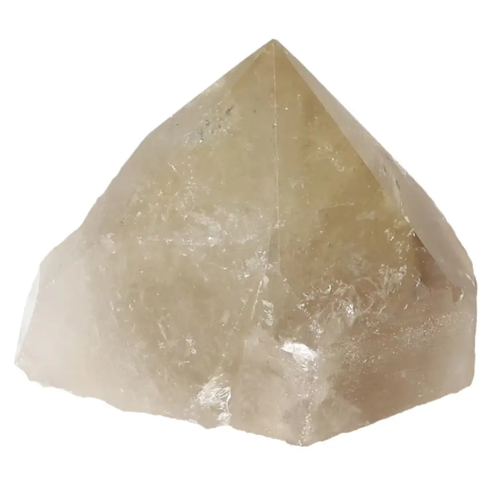 Polished Smoky Quartz Point crystal from Sylvia Crystals, showcasing its luxurious and spiritual properties in a refined cut.