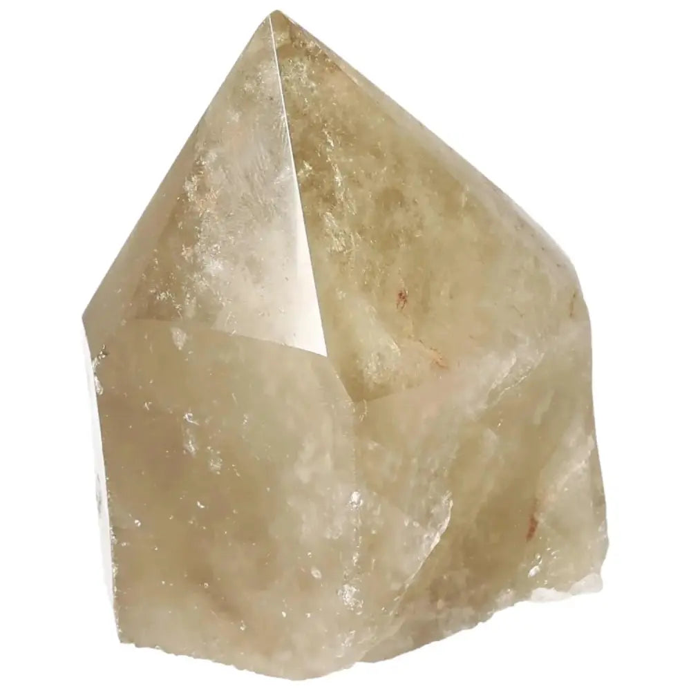 Polished Smoky Quartz Point crystal from Sylvia Crystals, known for luxury and grounding energy, perfect for protection and spirituality.