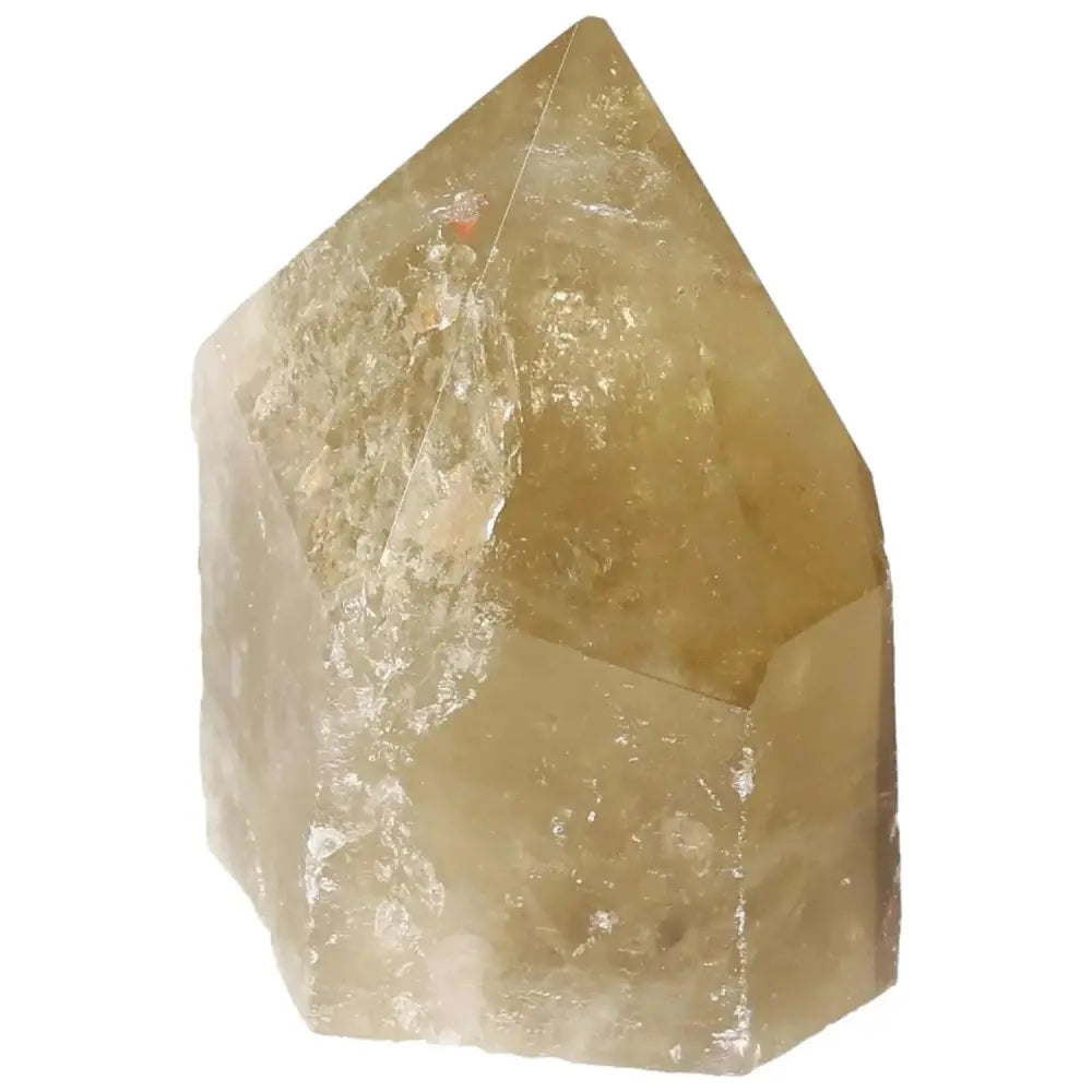 Polished Smoky Quartz Point crystal from Sylvia Crystals, known for luxury and grounding energy; enhances protection and spirituality.