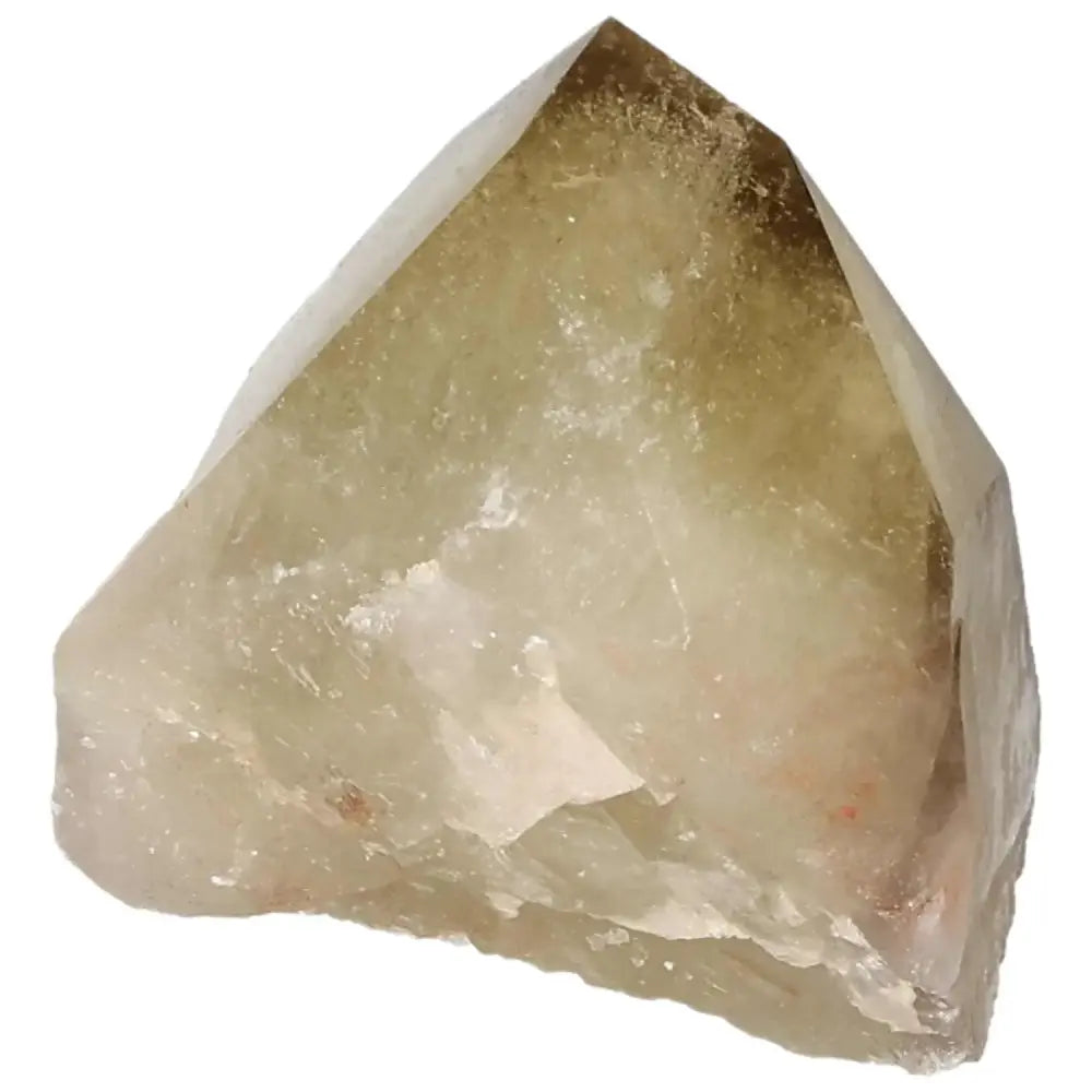 Polished Smoky Quartz Point crystal from Sylvia Crystals, showcasing natural beauty and spiritual energy for grounding and protection.