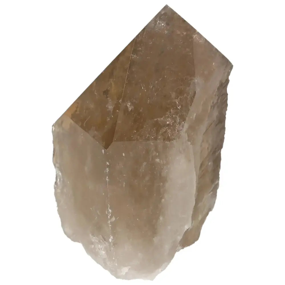 Polished Smoky Quartz Point crystal, showcasing its natural beauty and grounding energy from Sylvia Crystals.