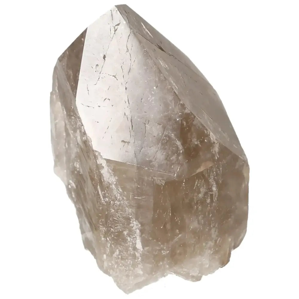 Polished Smoky Quartz Point crystal with natural elegance and grounding energy, ideal for protection and calmness.