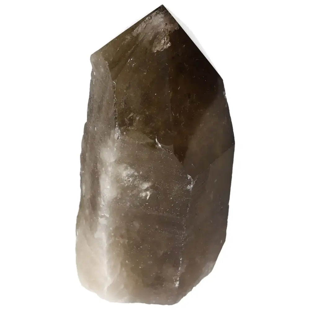 Polished Smoky Quartz Point from Sylvia Crystals with grounding and protective energy, featured in a premium handpicked selection