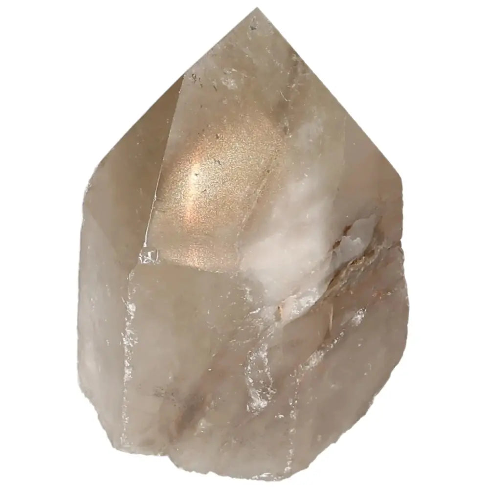 Polished Smoky Quartz Point crystal for grounding and protection from Sylvia Crystals.