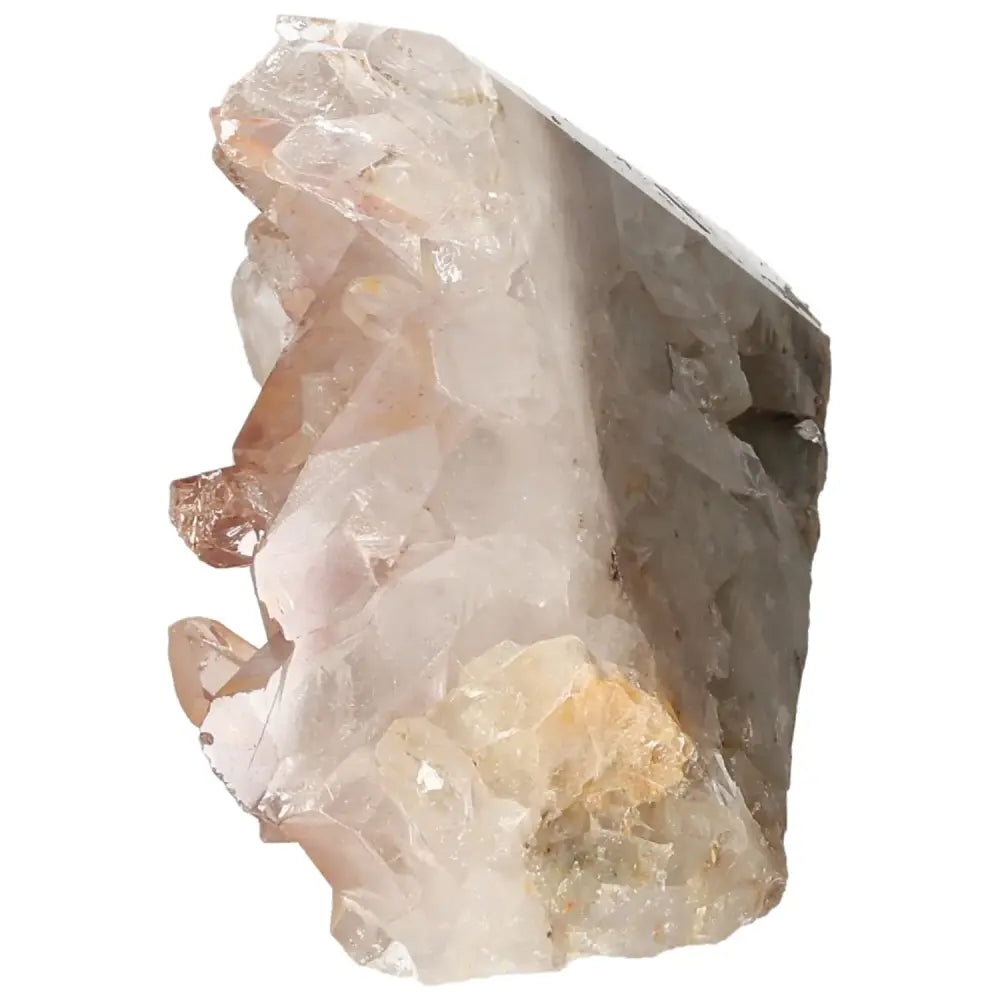 Polished Tangerine Quartz Point with vibrant orange hue, symbolizing tranquility and transformation, from Sylvia Crystals collection.